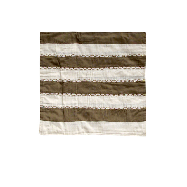 IDC Homewares Ayra Sequined Embroidered Cushion Cover — Brown — Allure Home Collections