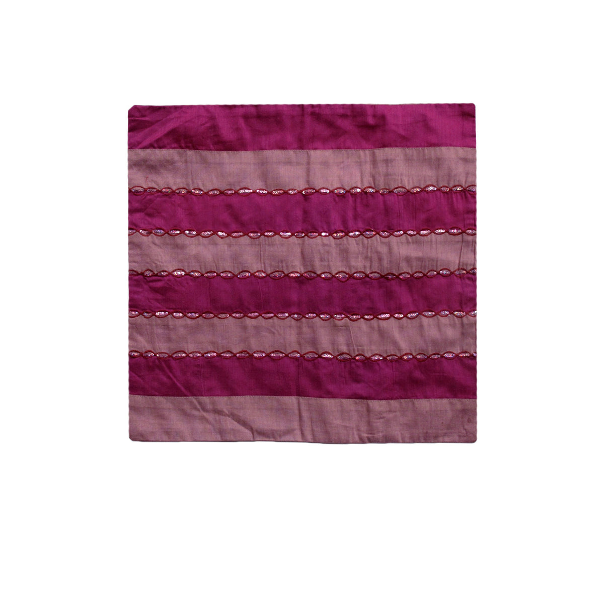 IDC Homewares Ayra Sequined Embroidered Cushion Cover — Fuchsia — Allure Home Collections
