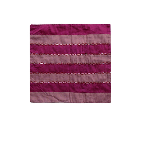 IDC Homewares Ayra Sequined Embroidered Cushion Cover — Fuchsia — Allure Home Collections