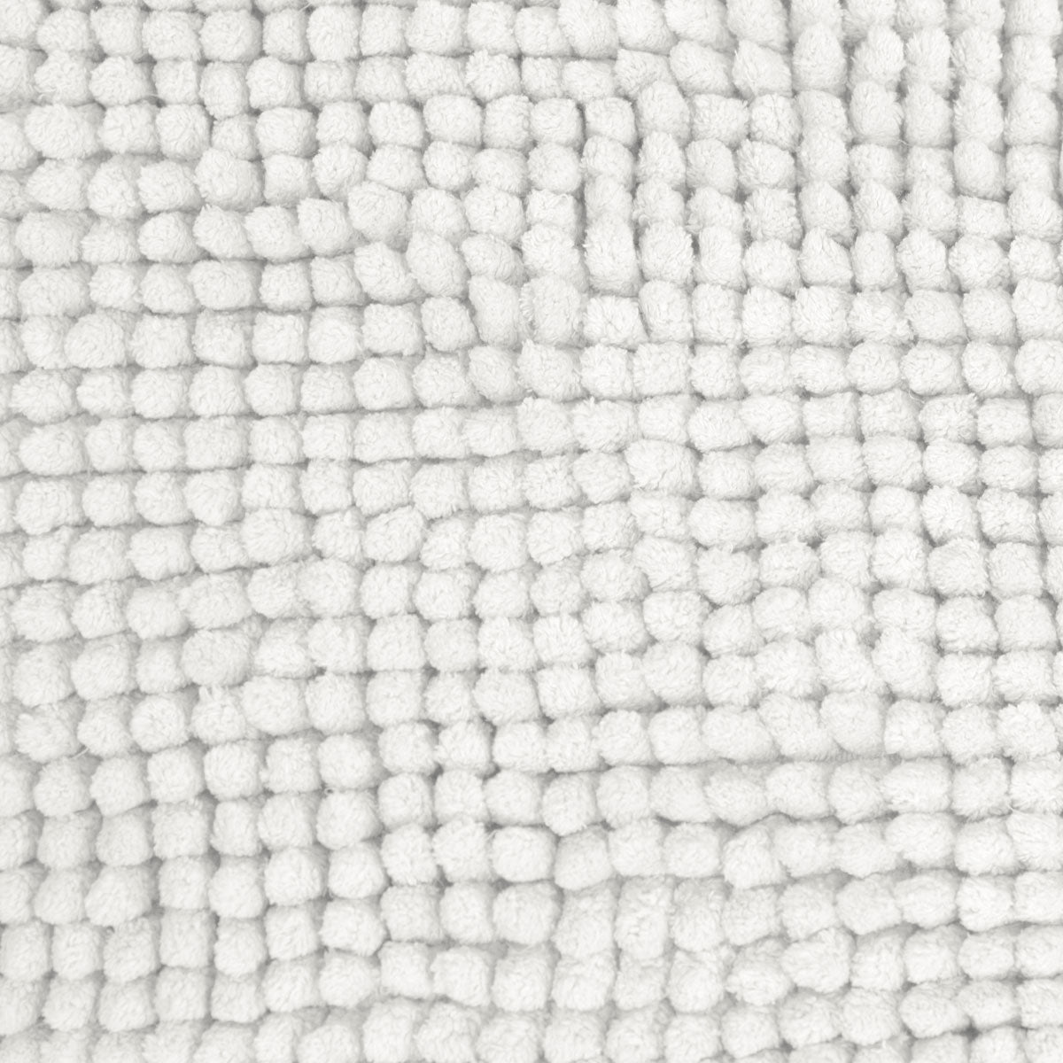 White bath mat shown beside a bath with its non slip backing