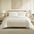 Cream velvet comforter set with a sherpa reverse and two pillowcases on a made bed