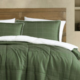 Colesbourne 3pcs Comforter Set with Sherpa Reverse, Queen, Deep Khaki