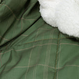 Colesbourne 3pcs Comforter Set with Sherpa Reverse, Queen, Deep Khaki