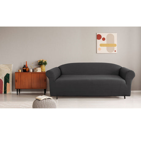 Extra Stretch Three Seater Couch Cover in Steel