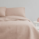 Milton under Wychwood Quilted Coverlet Set 3pcs, Powder Pink Queen King