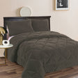 Icomb charcoal teddy fleece microfibre comforter set Queen