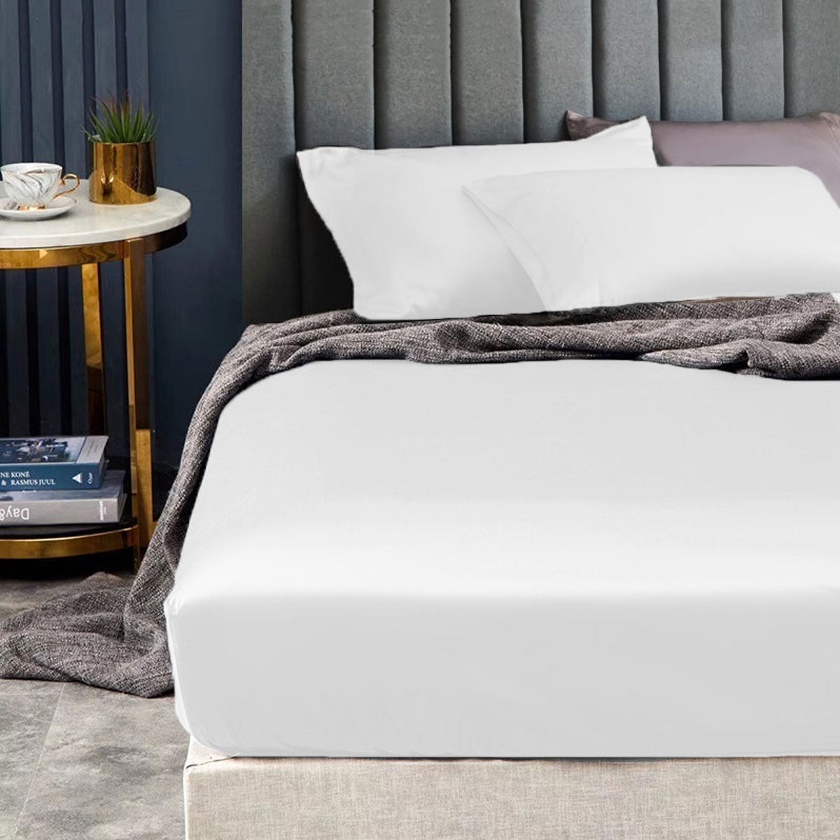 Ramesses 1500TC Elite Egyptian Cotton Sateen Luxury Fitted Sheet Combo Set — Allure Home Collections
