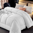 Sevenhampton 800GSM bamboo blend microfibre quilt with box stitching on a Queen bed