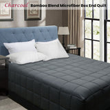 Sapperton Quilt, Double, Charcoal