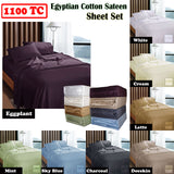 Ramesses 1100TC Egyptian Cotton Sateen Sheet Set Luxury Bedding Collection