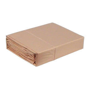 Perugia cameo rose 400TC bamboo cotton sheet set on a bed