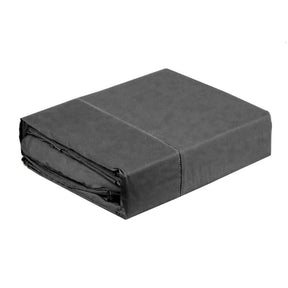 Perugia charcoal 400TC bamboo cotton sheet set on a bed
