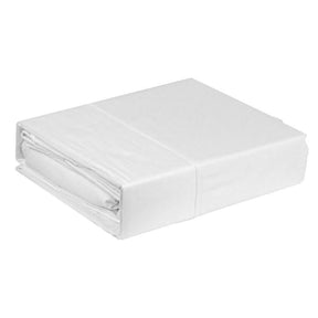 Perugia white 400TC bamboo cotton sheet set on a bed