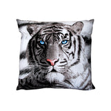 Just Home Blue Eyes Stripes Tiger Filled Cushion — Square — Allure Home Collections