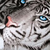 Just Home Blue Eyes Stripes Tiger Filled Cushion — Square — Allure Home Collections
