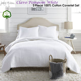 Cranham Cotton Coverlet Set, Queen, White