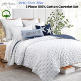 Daglingworth Reversible Coverlet Set, King, Blue