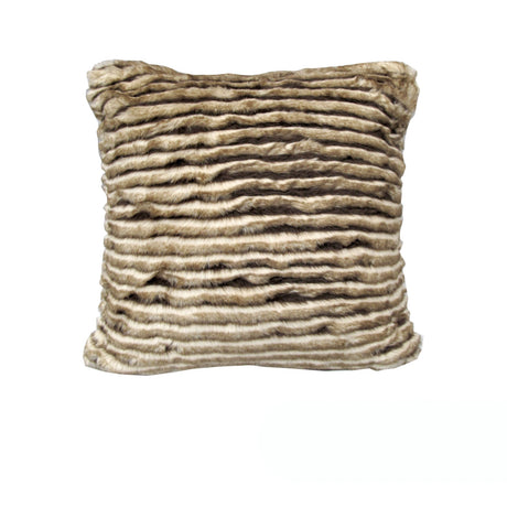 Rapee Bobcat Faux Fur Cushion Cover — Sand 45 x 45cm — Allure Home Collections