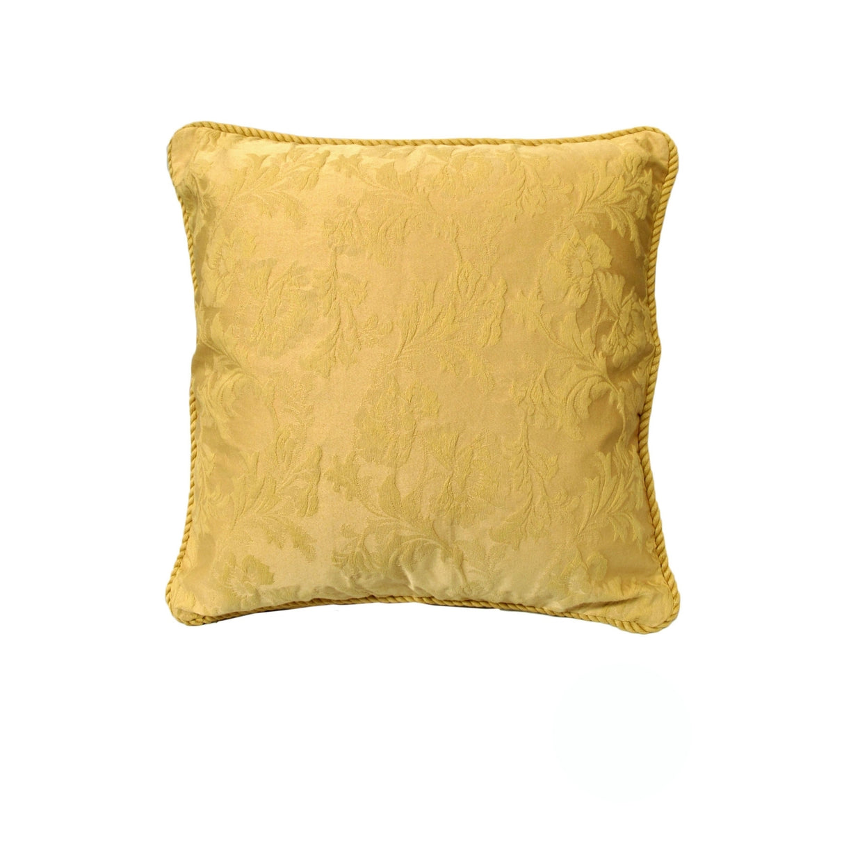 Rapee Mandalay Braid-Piped Floral Jacquard Cushion Cover — Antique and Chocolate — Allure Home Collections