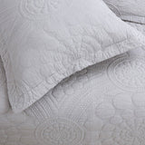 Shipton Cotton Coverlet Set, Queen, Silver