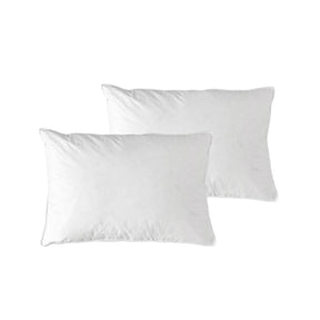 Dent feather pillows pair 45 by 70cm on a made bed