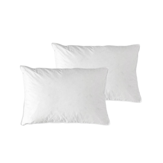 At Home Standard Feather Pillows — Pack of 2, 45x70cm, Machine Washable — Allure Home Collections