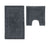 2200GSM 2 Pce Axel 100% Cotton Bath Mat Set - Plush Luxury Bathroom Mats