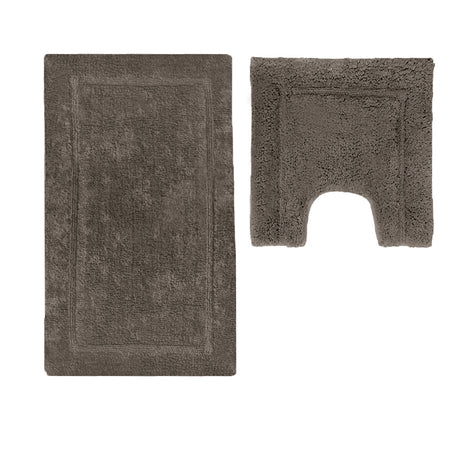 2200GSM 2 Pce Axel 100% Cotton Bath Mat Set - Plush Luxury Bathroom Mats