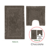 2200GSM 2 Pce Axel 100% Cotton Bath Mat Set - Plush Luxury Bathroom Mats
