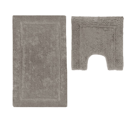 2200GSM 2 Pce Axel 100% Cotton Bath Mat Set - Plush Luxury Bathroom Mats