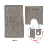 2200GSM 2 Pce Axel 100% Cotton Bath Mat Set - Plush Luxury Bathroom Mats