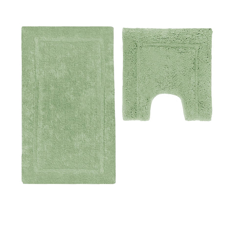 2200GSM 2 Pce Axel 100% Cotton Bath Mat Set - Plush Luxury Bathroom Mats