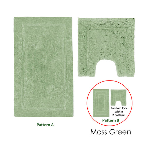 2200GSM 2 Pce Axel 100% Cotton Bath Mat Set - Plush Luxury Bathroom Mats