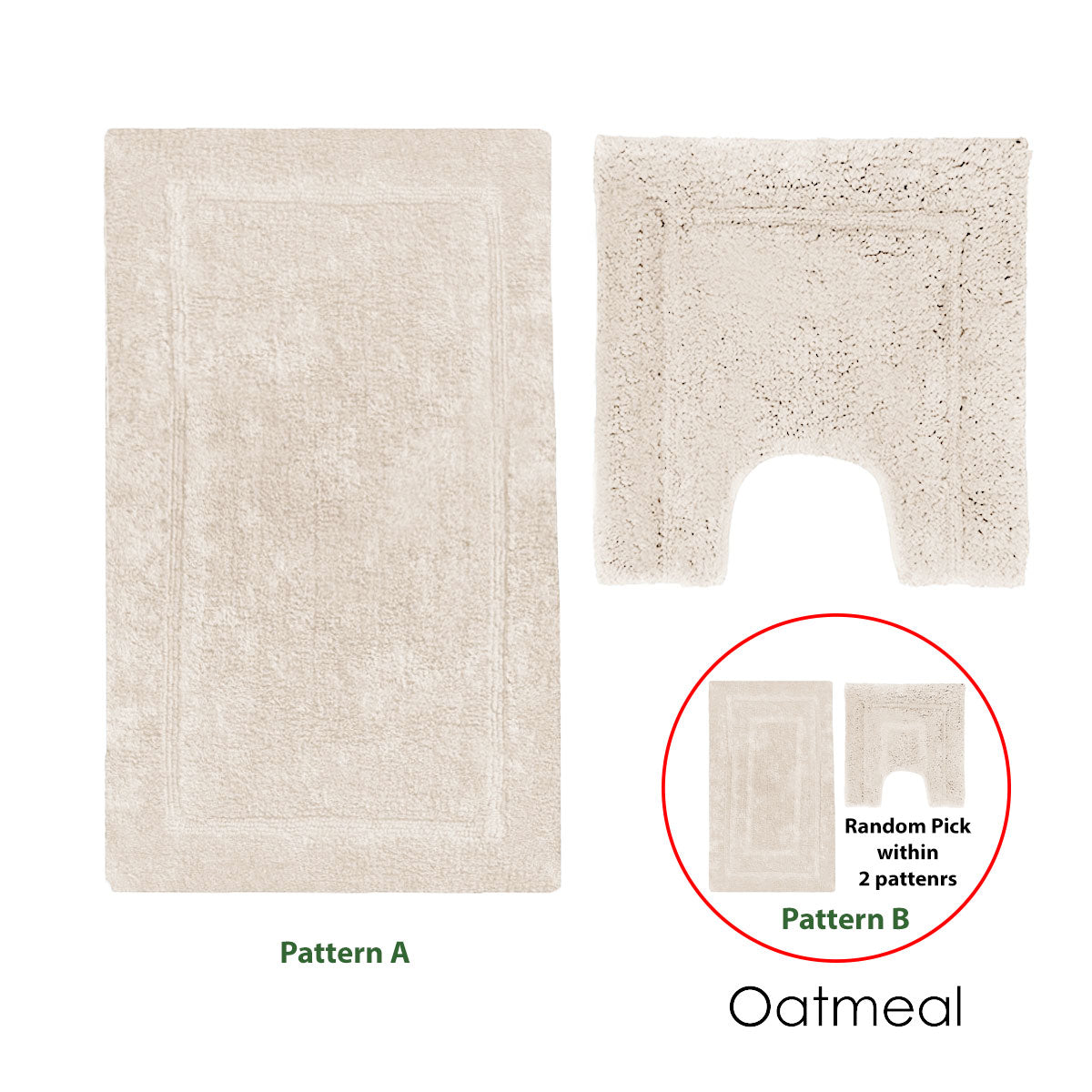 2200GSM 2 Pce Axel 100% Cotton Bath Mat Set - Plush Luxury Bathroom Mats