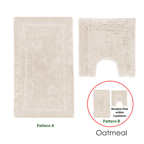 2200GSM 2 Pce Axel 100% Cotton Bath Mat Set - Plush Luxury Bathroom Mats