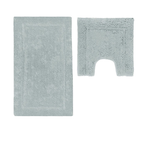 2200GSM 2 Pce Axel 100% Cotton Bath Mat Set - Plush Luxury Bathroom Mats