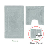 2200GSM 2 Pce Axel 100% Cotton Bath Mat Set - Plush Luxury Bathroom Mats