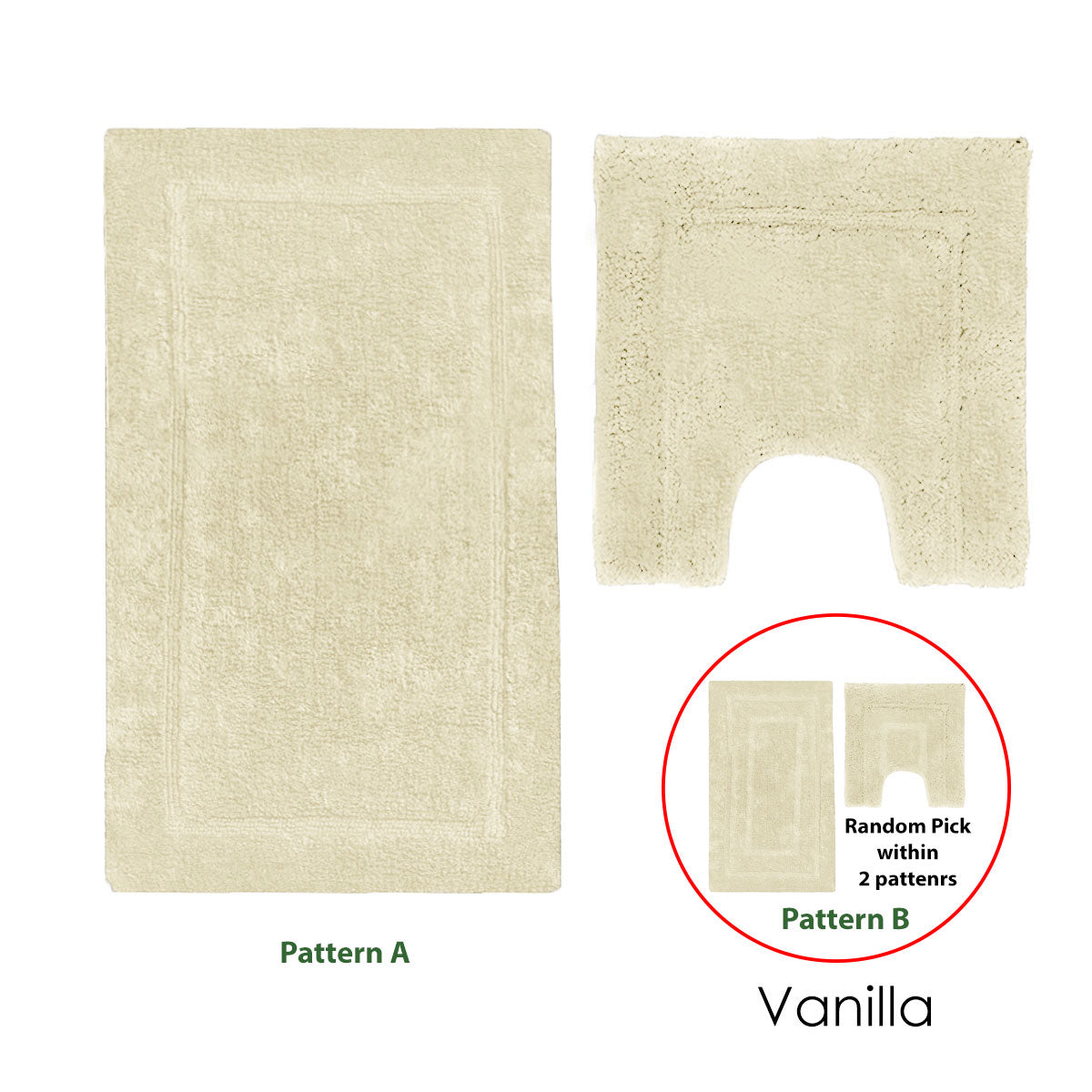 2200GSM 2 Pce Axel 100% Cotton Bath Mat Set - Plush Luxury Bathroom Mats