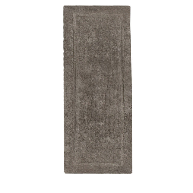 Chocolate 100 per cent cotton bath runner, 55 x 150 cm, in a solid colour design