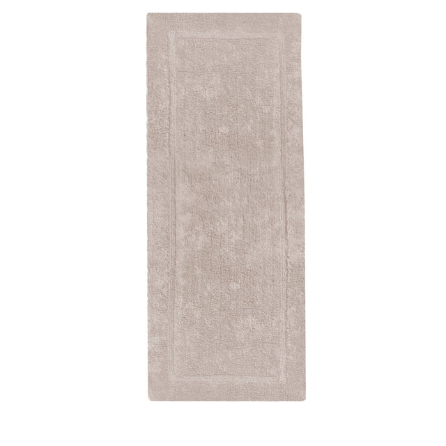 Oatmeal 100 per cent cotton bath runner, 55 x 150 cm, in a solid colour design