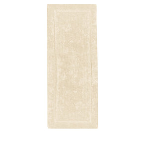Vanilla 100 per cent cotton bath runner, 55 x 150 cm, in a solid colour design