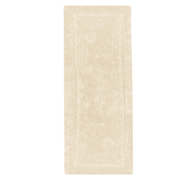 Vanilla 100 per cent cotton bath runner, 55 x 150 cm, in a solid colour design