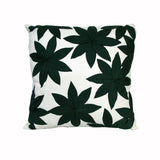 Impressions Lilypad Floral Appliqué Cushion — White 45 x 45cm — Allure Home Collections