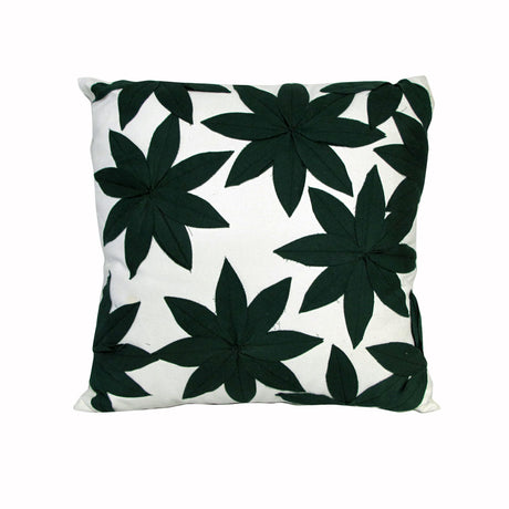 Impressions Lilypad Floral Appliqué Cushion — White 45 x 45cm — Allure Home Collections