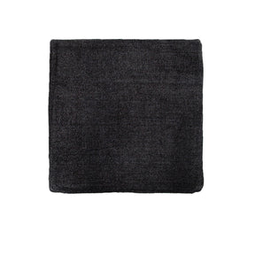 Marrakech Oxford chenille cushion cover black 45 x 45cm plush pile