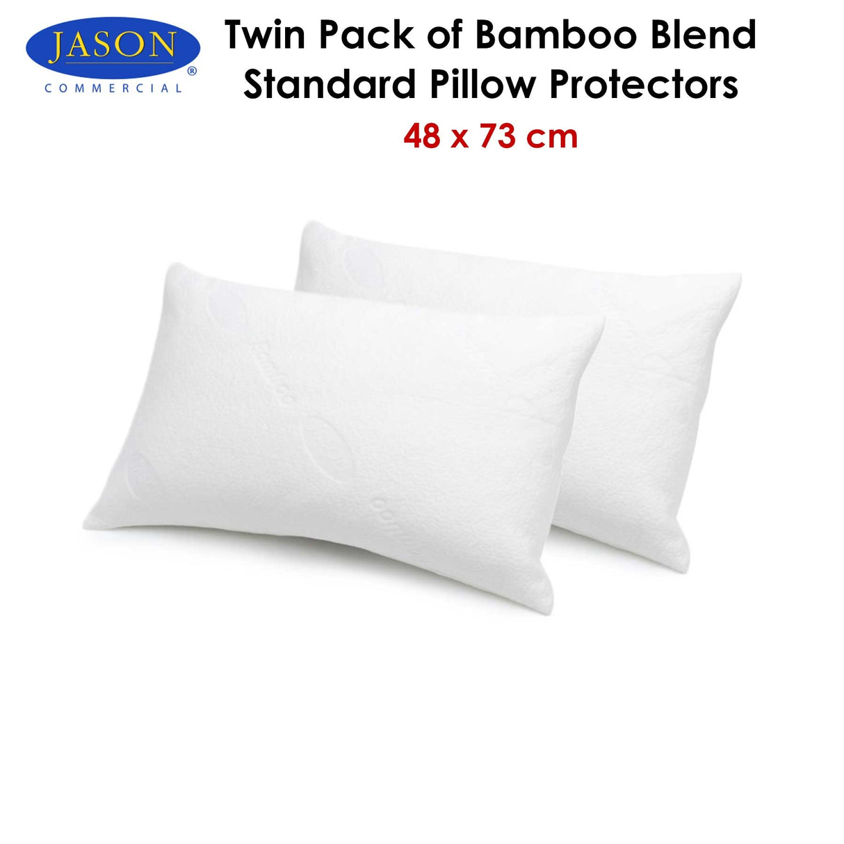 Jason Bamboo Blend Standard Pillow Protectors — Twin Pack, 48x73cm — Allure Home Collections