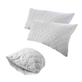 Jason Quilted Cotton King Pillow Protectors — Twin Pack, 51x91cm — Allure Home Collections