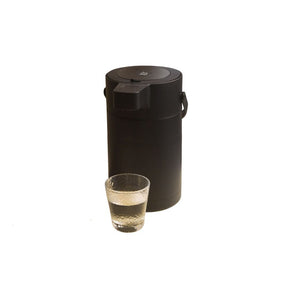 Black 304 stainless steel air press pot beverage dispenser, 2.5 L, with push button pump lid