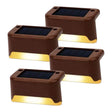 Solar Deck and Step Lights Outdoor Waterproof 4 Pack Warm White LED — Allure Home Collections
