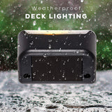 Solar Deck and Step Lights Outdoor Waterproof 4 Pack Warm White LED — Allure Home Collections
